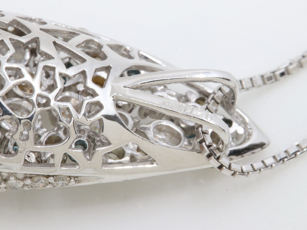 K18ダイヤネックレス刻印