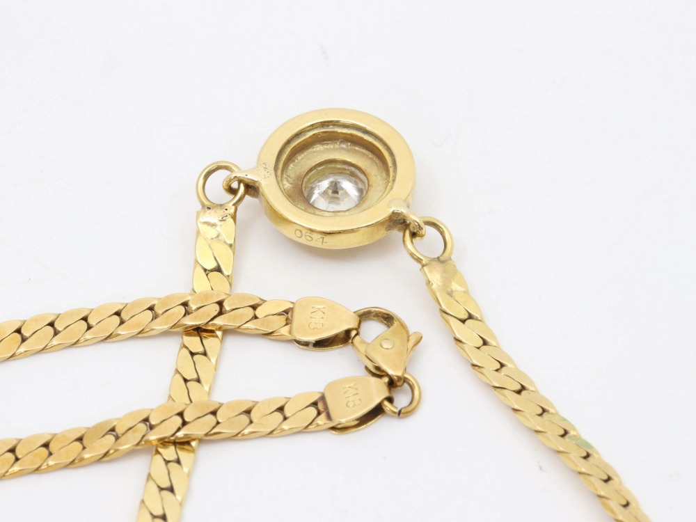 K18ダイヤネックレス刻印