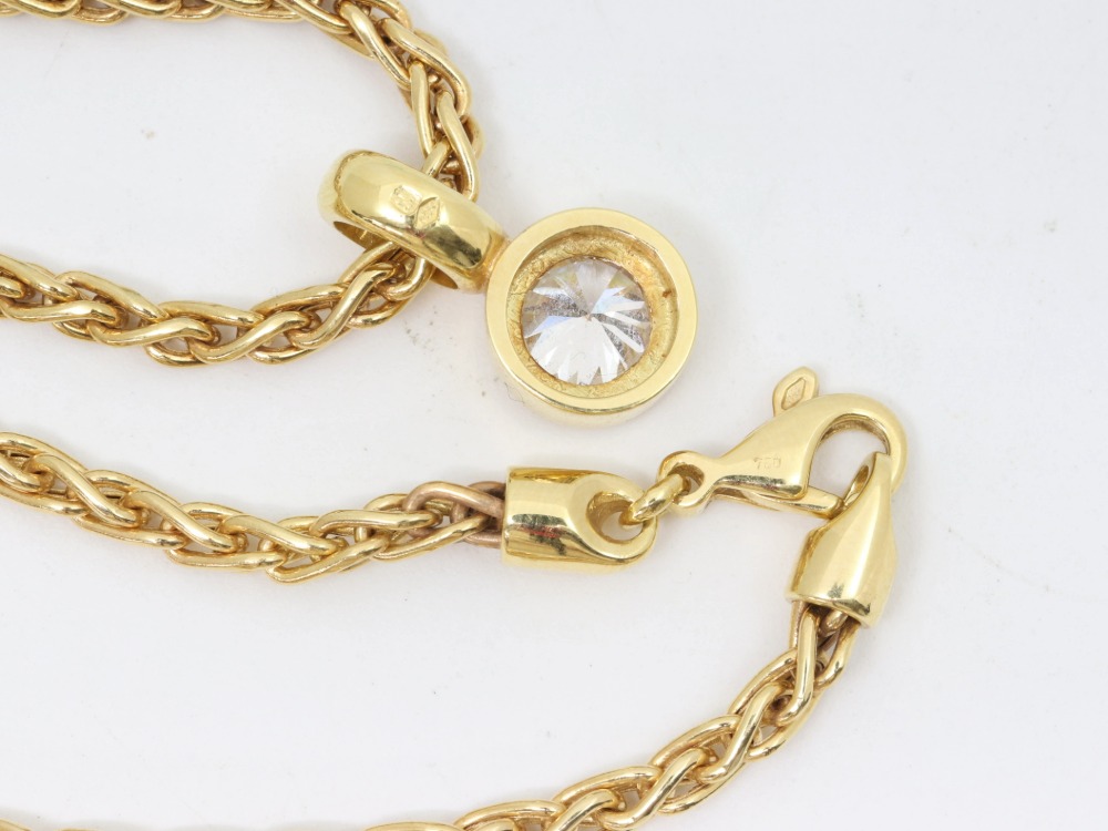 K18ダイヤモンドネックレス刻印