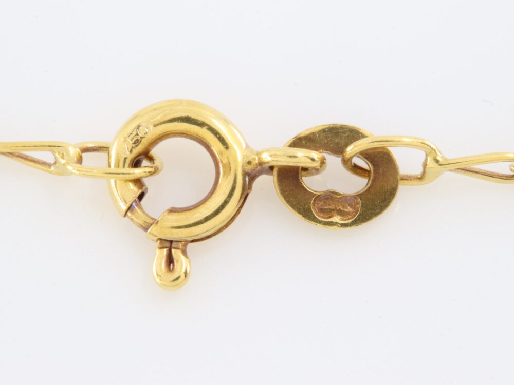 K18ダイヤモンドネックレス刻印2