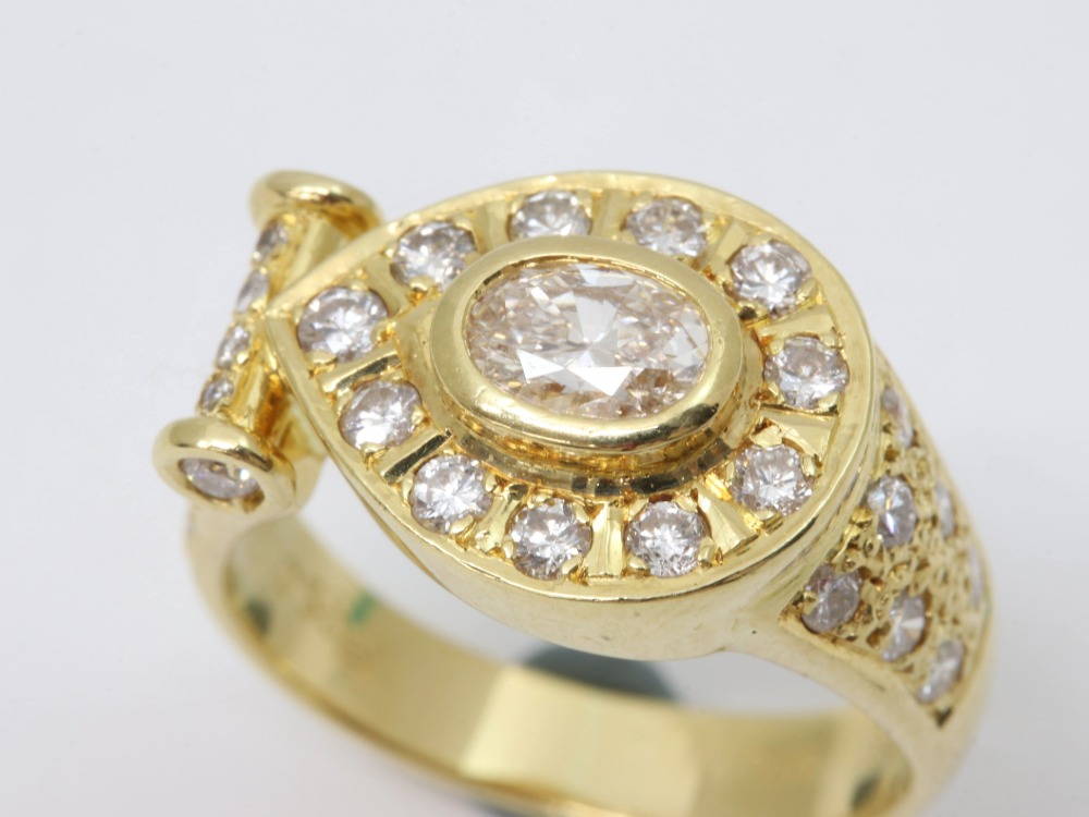 K18ダイヤモンドリングダイヤアップ