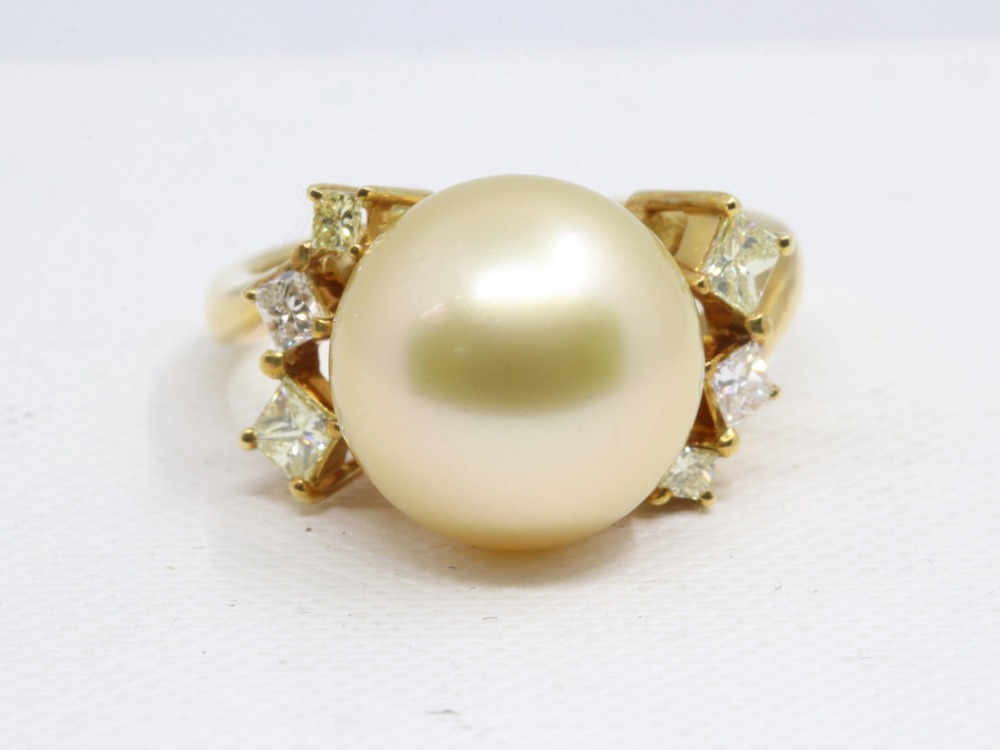 K18パールリングパールアップ