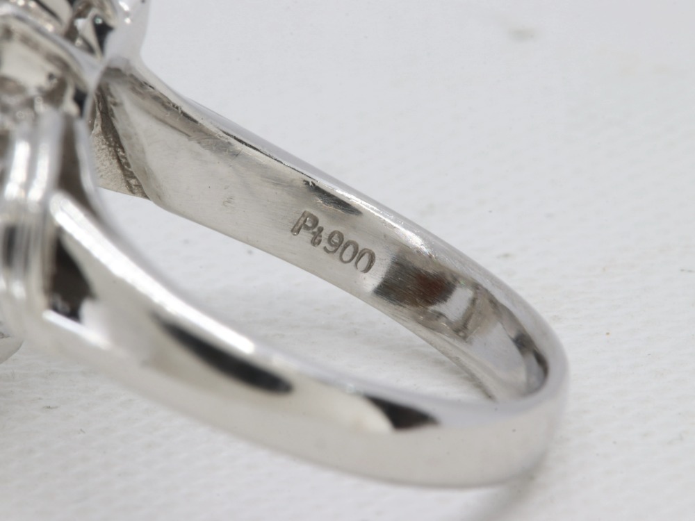 PT900ダイヤリング刻印