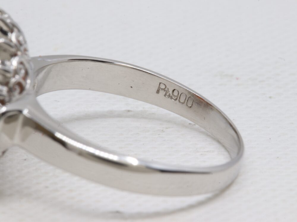 Pt900 ファイヤーオパールリング刻印2