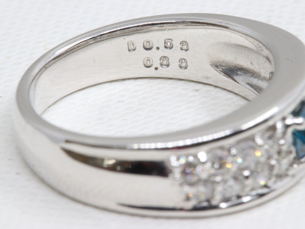 Pt900のダイヤ付きリング刻印2