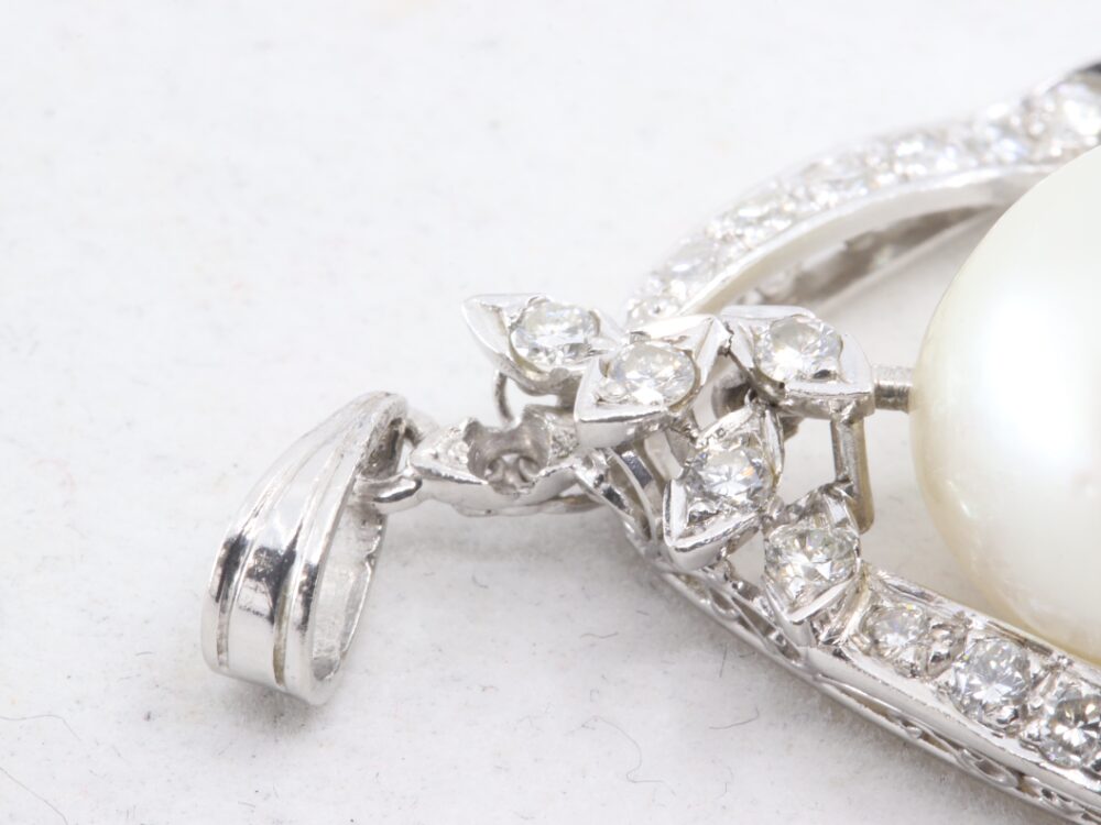 Pt900パールダイヤトップ刻印