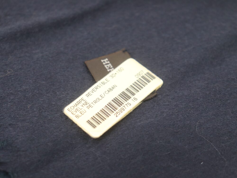 エルメスカシミヤマフラータグ