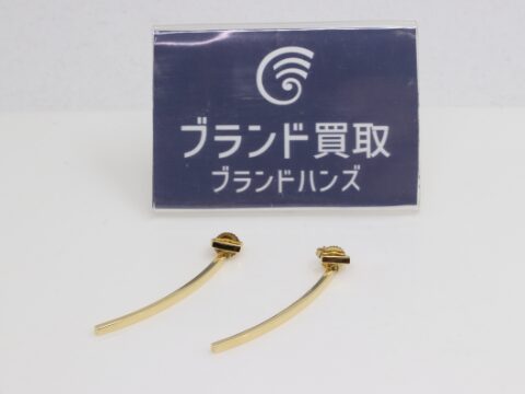 ティファニー K18YG Tワイヤーバー ピアス 4.6g