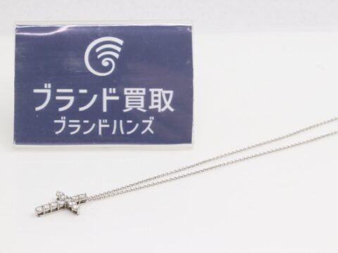 ティファニー PT950 スモールクロス ダイヤネックレス 3.6g