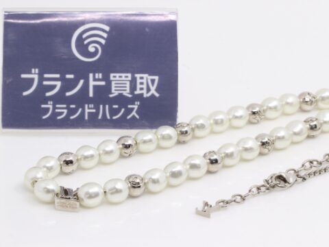 ルイヴィトン モノグラム パール ネックレス M01157