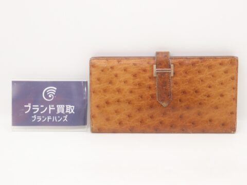 エルメス ベアン オーストリッチ □J刻印