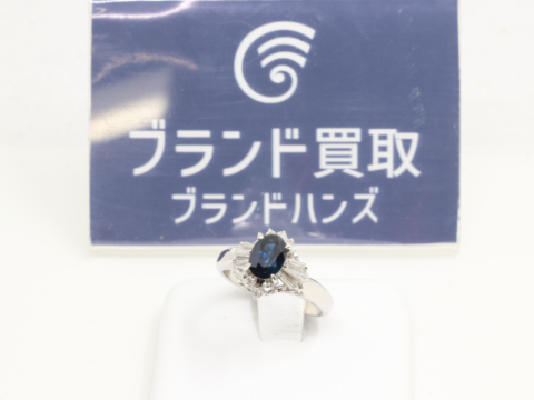 サファイア PT900(プラチナ900) 6.4g リング
