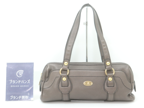 セリーヌ ロゴ レザー ハンドバッグ