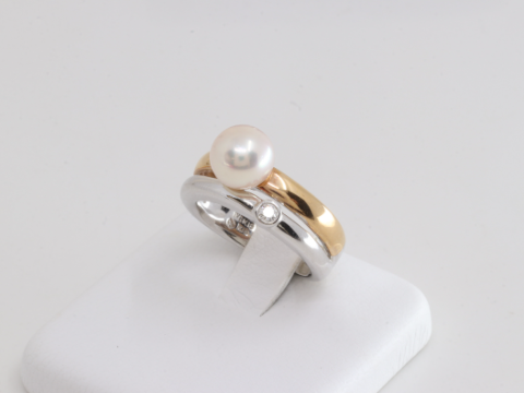タサキ K18/K18WG パール リング