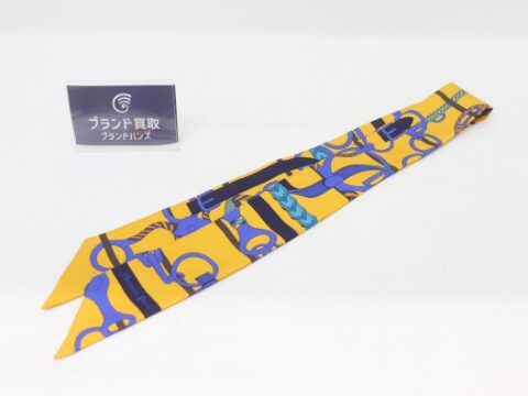 エルメス ツイリー イエロー×ブルー