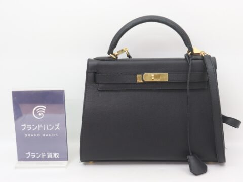ハイクラス ケリー型 レザー ブラック