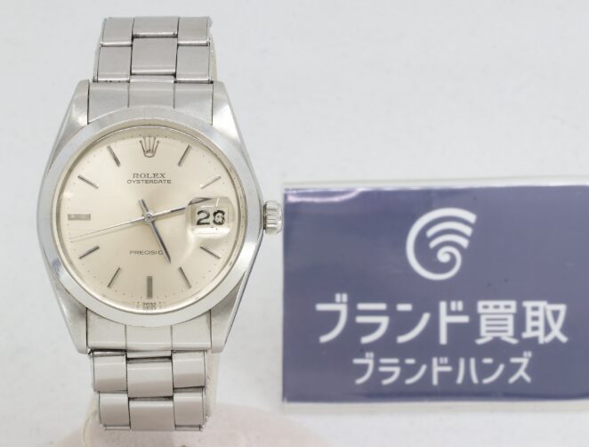 ロレックス オイスターデイト プレシジョン 6694 シルバー文字盤 SS 手巻き