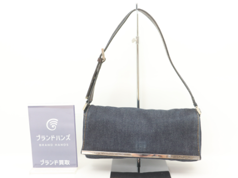フェンディ デニム ブルー ショルダーバッグ