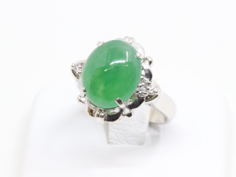 翡翠 5.85ct 0.1ct リング