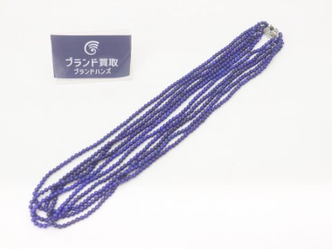 ラピスラズリ K14WG 5連 ネックレス