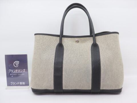 エルメス ガーデンパーティPM トワルアッシュ □Ｈ刻印