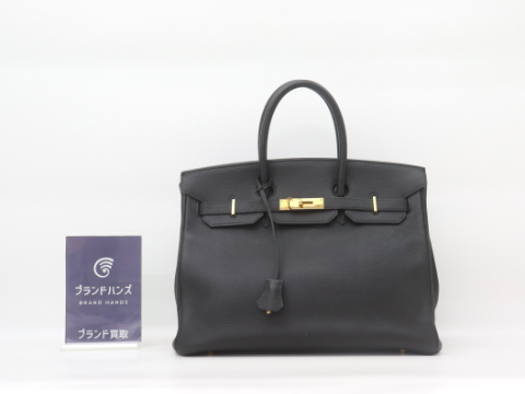 エルメス バーキン35 トゴ ブラック ゴールド金具 □E刻印