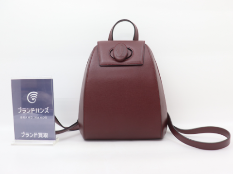 カルティエ マストライン リュック レザー ボルドー