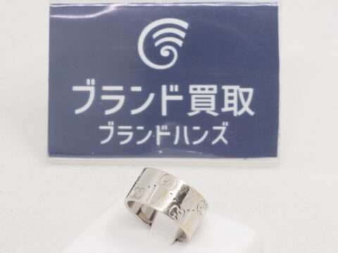 グッチ アイコンリング K18WG(18金ホワイトゴールド) 8.0g 8号