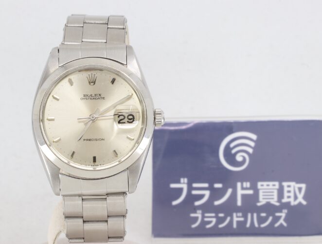 ロレックス オイスターデイト プレシジョン 6694 シルバー文字盤 SS 手巻き