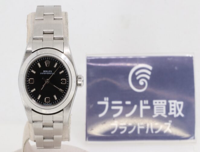 ロレックス オイスターパーペチュアル 76080 K番 黒文字盤 SS