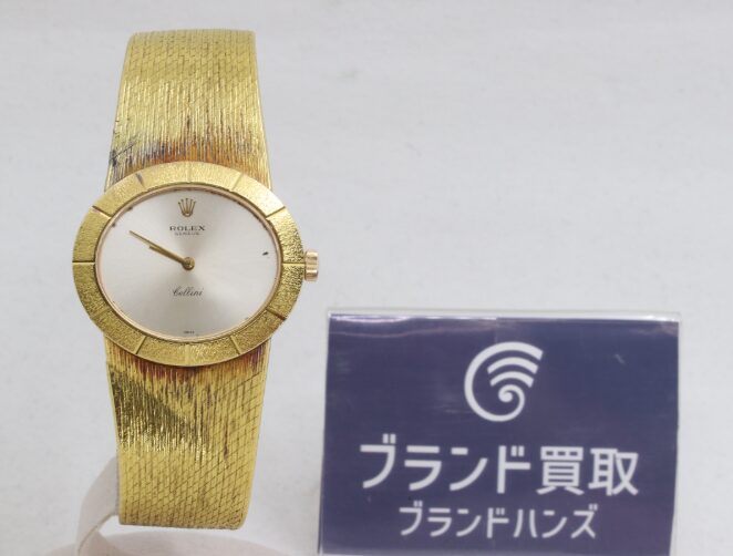 ロレックス チェリーニ 3881 シルバー文字盤 手巻き 750 18金