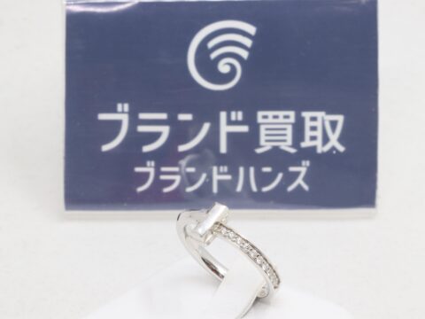 ティファニー 750WG Tワン ナロー ダイヤ リング