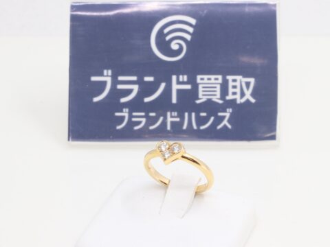 ティファニー 750PG センチメンタル ハート ダイヤ リング