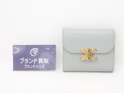 セリーヌ トリオンフ レザー 三つ折り財布