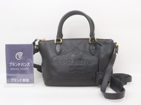 プラダ 2WAY ハンドバッグ ブラック 1BA111