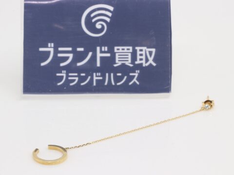 アーカー K18 ヌーディー チェーンイヤーカフ ダイヤピアス