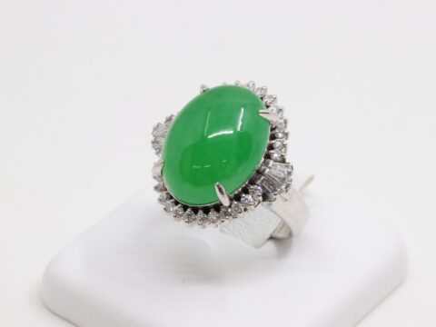 PT900 翡翠 D0.8ct リング 15.9g