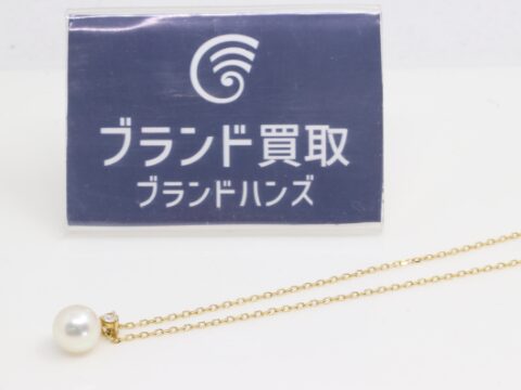 ミキモト K18 パールダイヤ ネックレス 2.8g