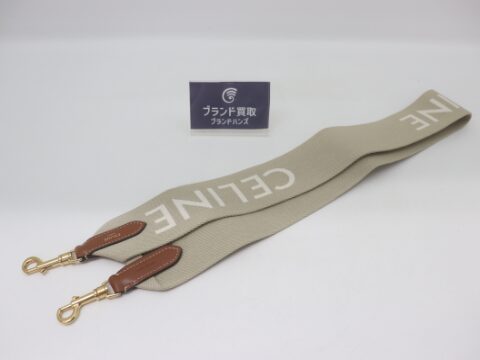 セリーヌ キャンバス レザー ブラウン ベージュ