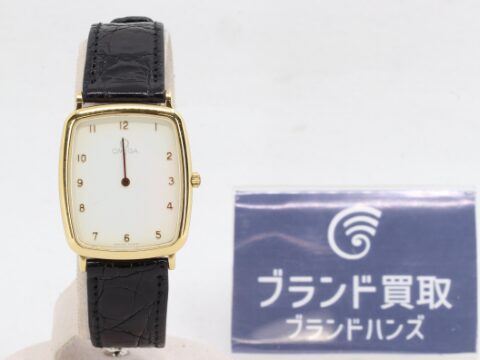 オメガ デヴィル スクエア QZ SS 革 白文字盤