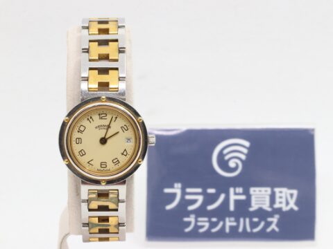 エルメス クリッパー SS GP クオーツ シルバー ゴールド