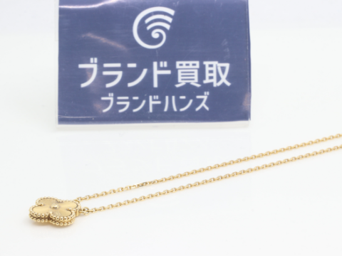ヴァンクリーフ＆アーペル ヴィンテージアルハンブラ ギョーシェ YG ネックレス