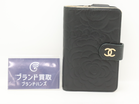シャネル カメリア 二つ折り財布