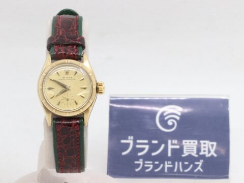 ロレックス ヴィンテージ オイスターパーペチュアル 6505 社外革 9番台