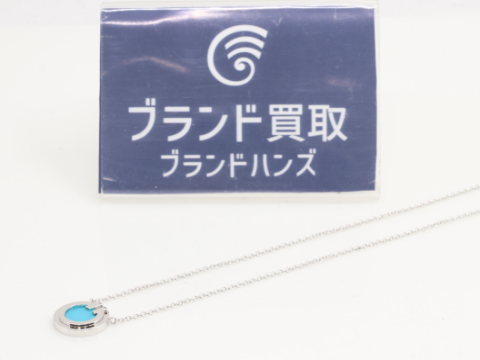ティファニー T TWO サークル ターゴイズ K18WG 3.4g
