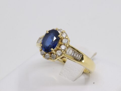 サファイア 1.63ct 0.8ct リング