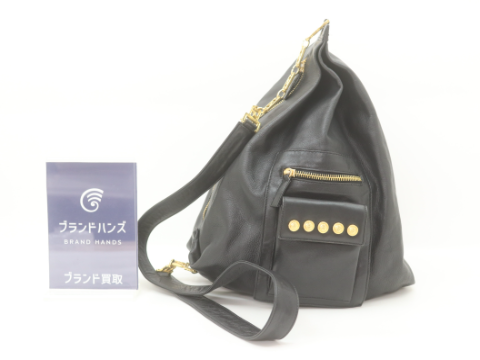 ヴェルサーチ メデューサ レザー ショルダーバッグ