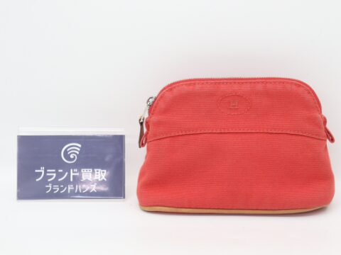 エルメス ボリードポーチ キャンバス レッド
