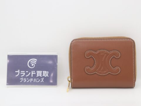 セリーヌ キュイルトリオンフ レザー ブラウン