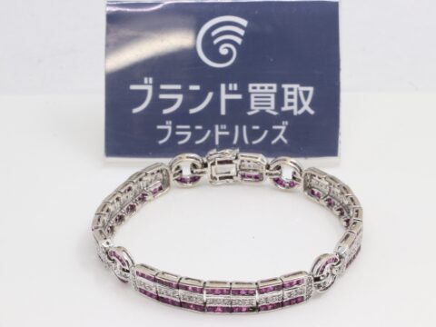 ルビー R6.9ct D1.0ct ブレスレット 中古美品